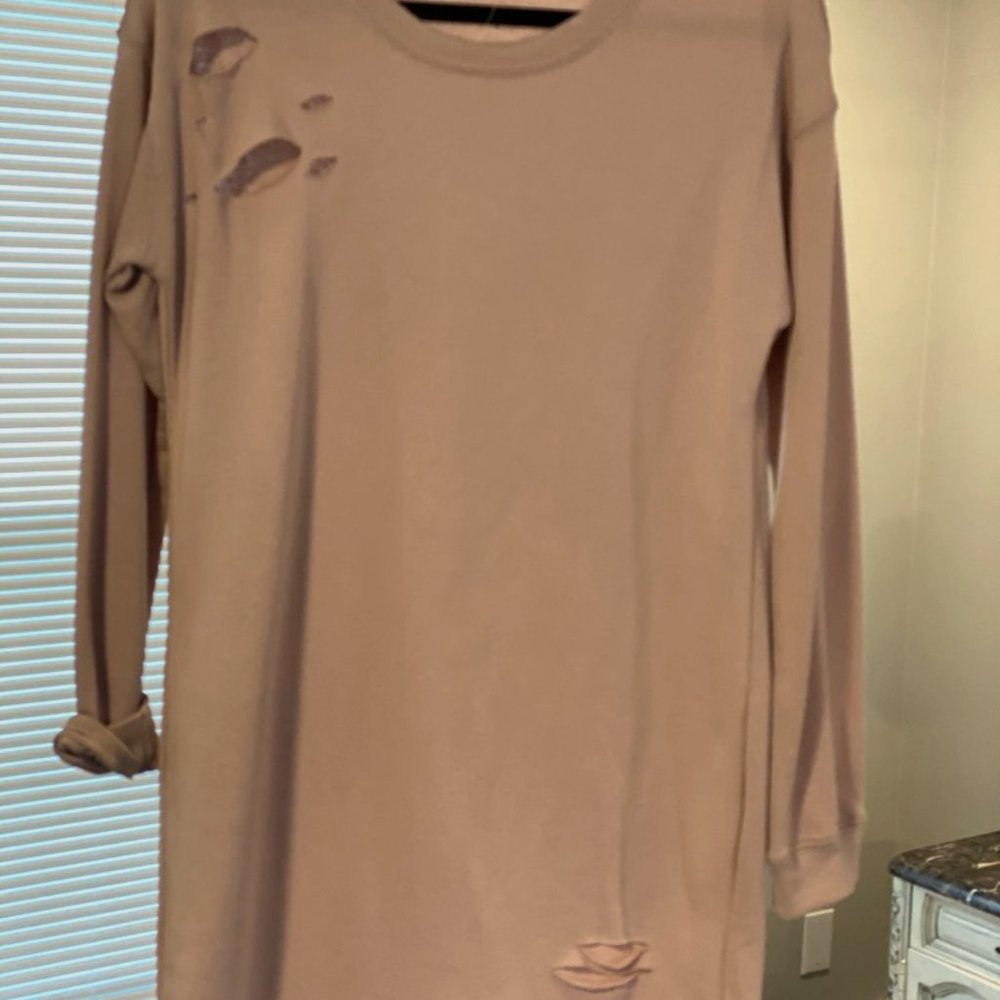 Comfy Distressed Short Dress
